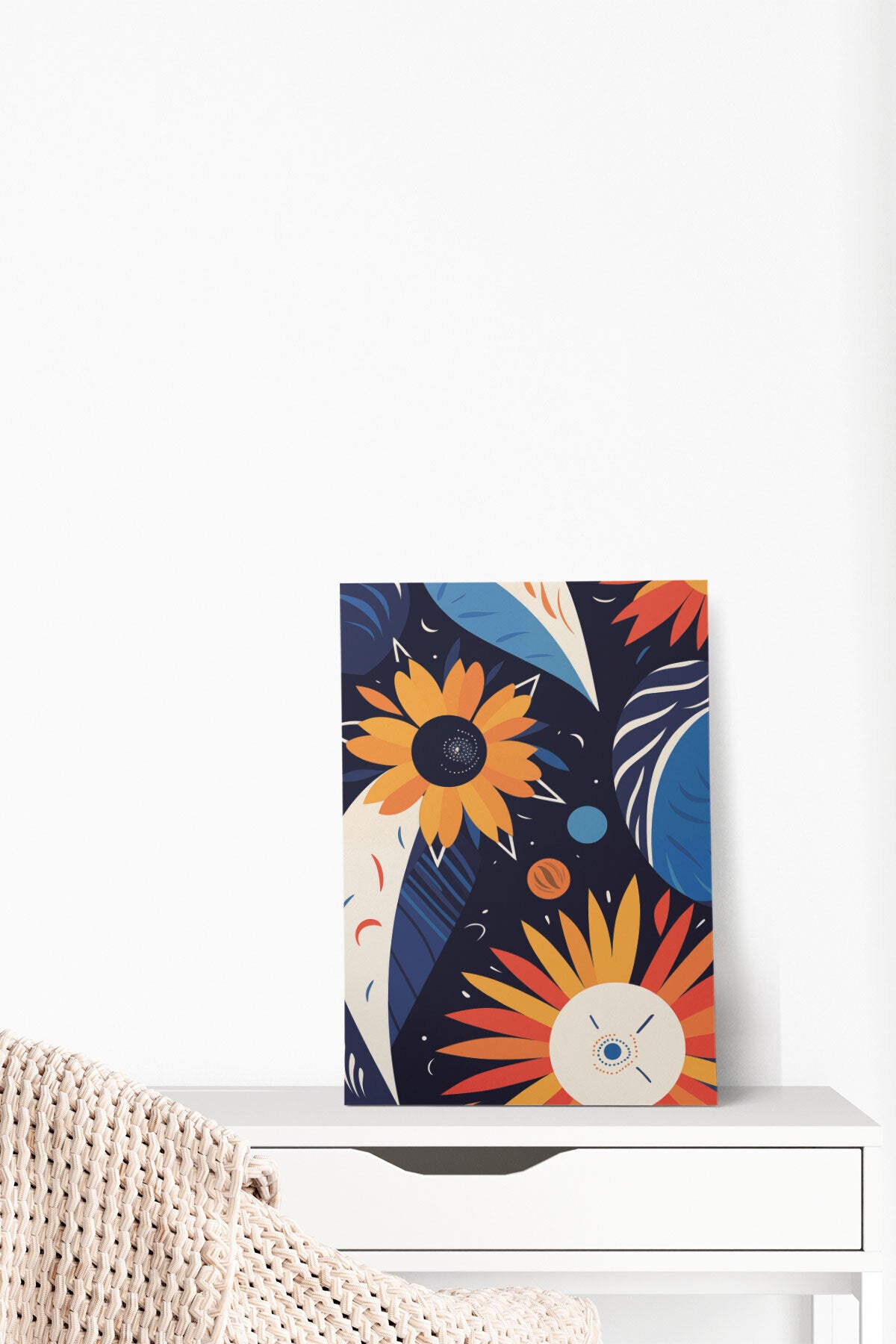 Çiçek Botanik temalı No 2 görselli 18x27 cm MDF ahşap duvar tablosu