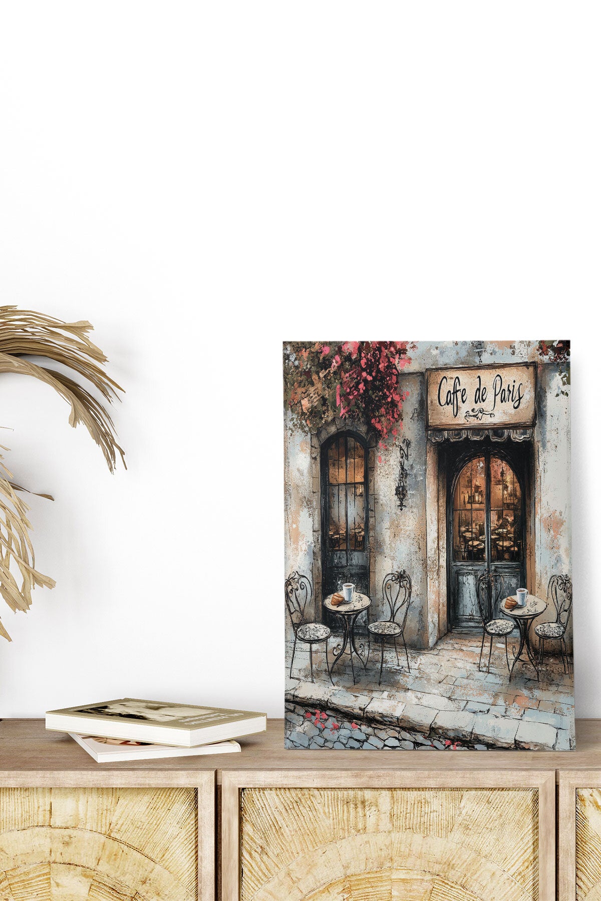 Cafe De Paris No 11 görselli 18x27 cm MDF ahşap duvar tablosu