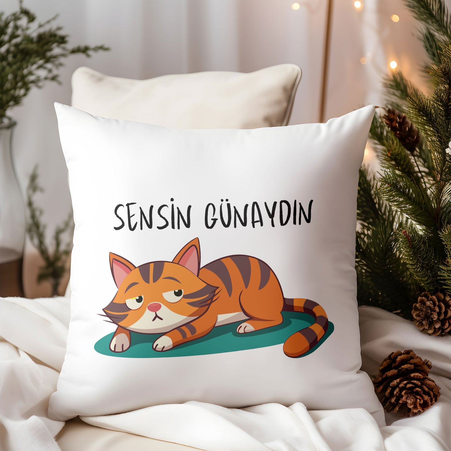 sensin-gunaydin-baskili-komik-hediyelik-elyaf-saten-dekoratif-yastik