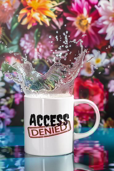 Acceess Denıed Baskılı Eğlenceli Hediyelik Beyaz Kupa Bardak