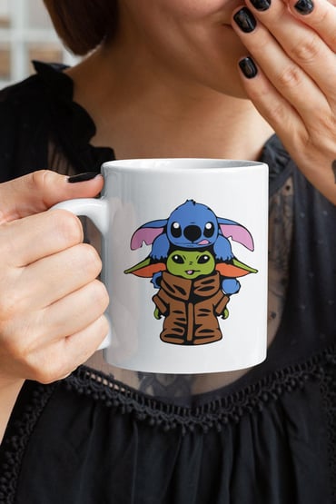Baby Yoda Stİtch Baskılı Kupa Bardak