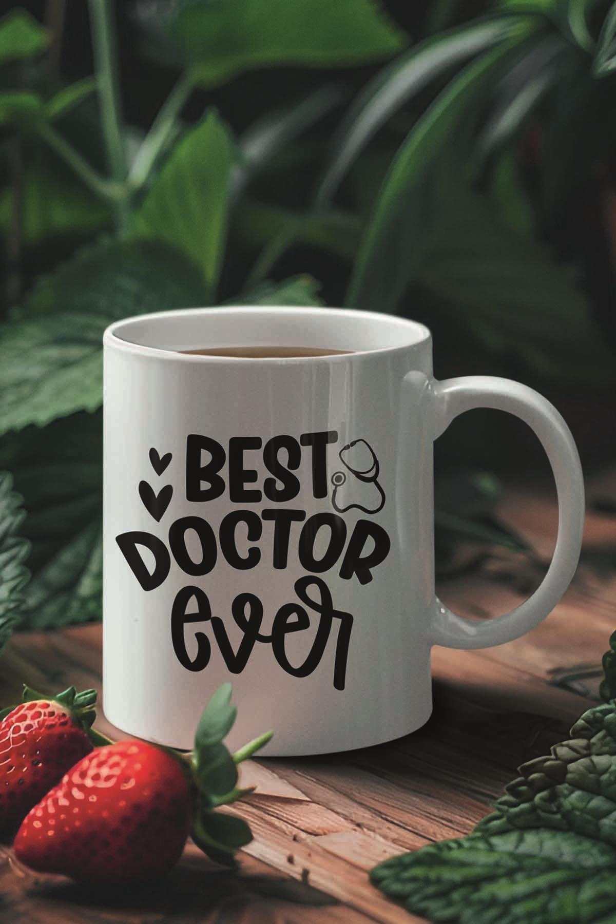 Best Doctor Ever Tıp Bayramı Doktora Baskılı Hediyelik Kupa Bardak