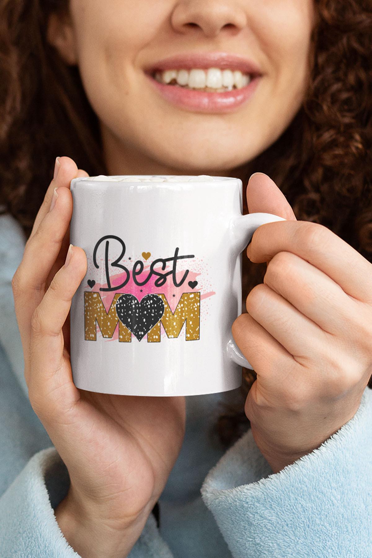 Best Mom No:2 Baskılı Anneler Günü Doğum Günü Anneye Hediye Kupa Bardak
