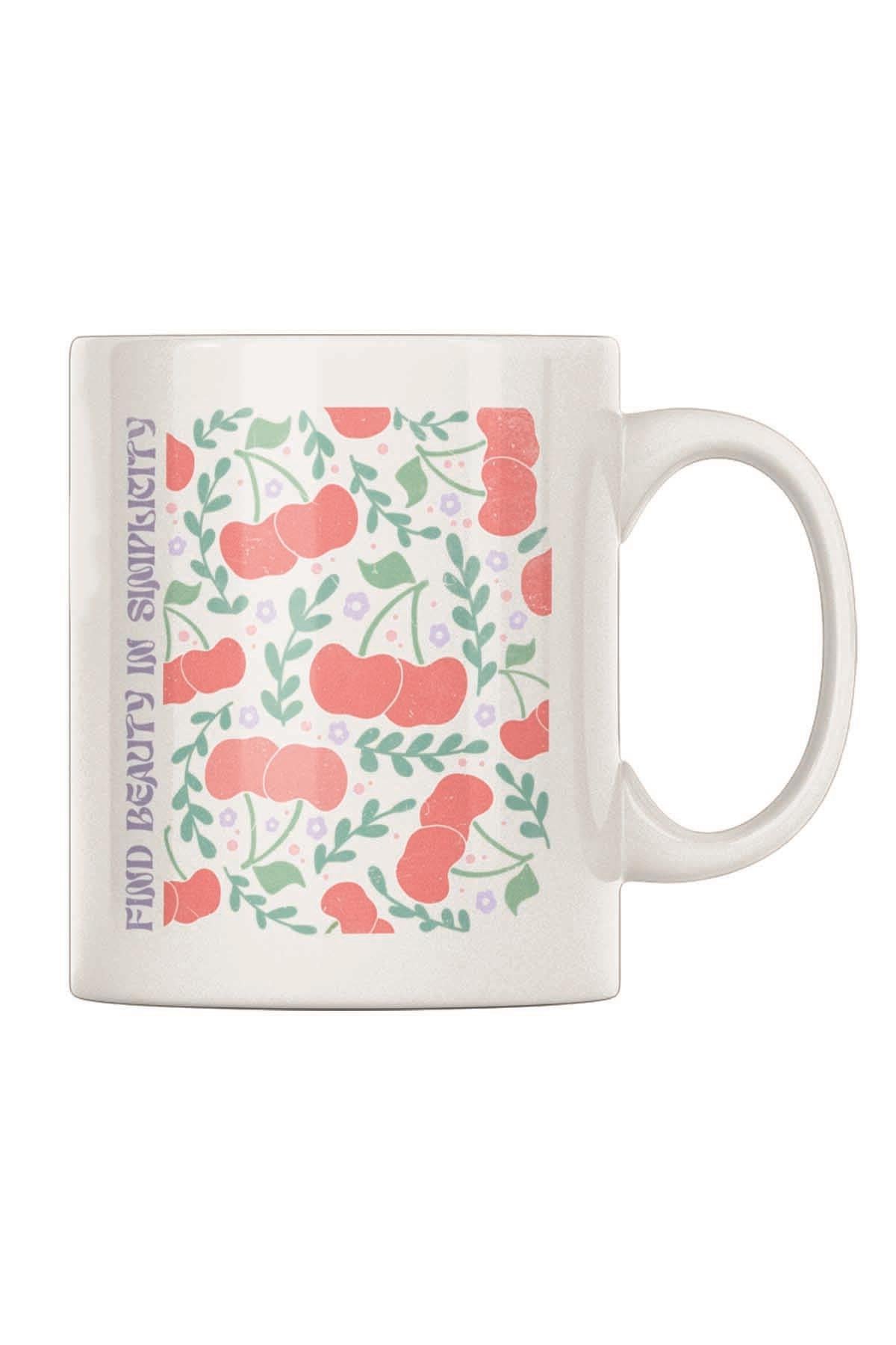 Boho Bohem Çiçek Desenli Motivasyon Temalı No:5 Baskılı Kupa Bardak