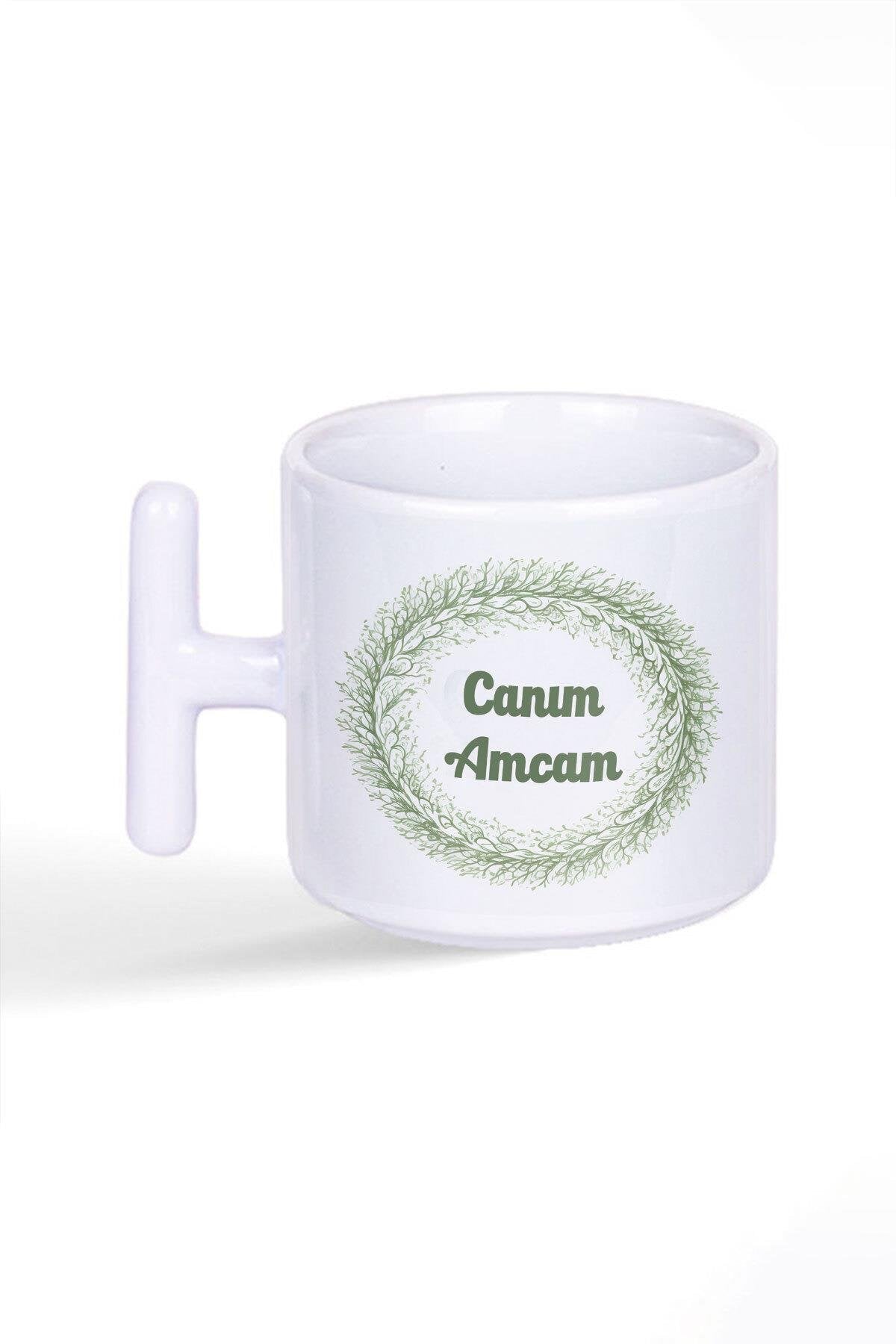 Canım Amcam Doğum Günü Hediye Baskılı Latte Fincanı T Kulplu Kupa Bardak