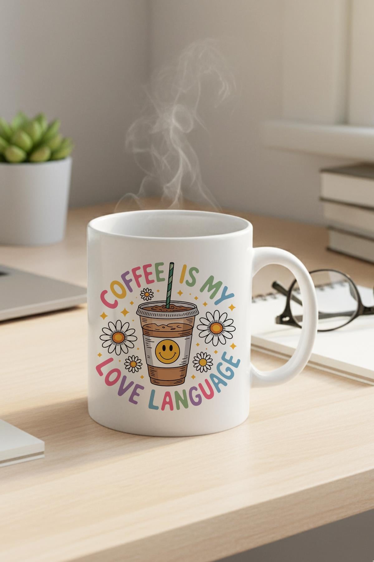 Coffee Is My Love Language No:2 Baskılı Hediyelik Kupa Bardak
