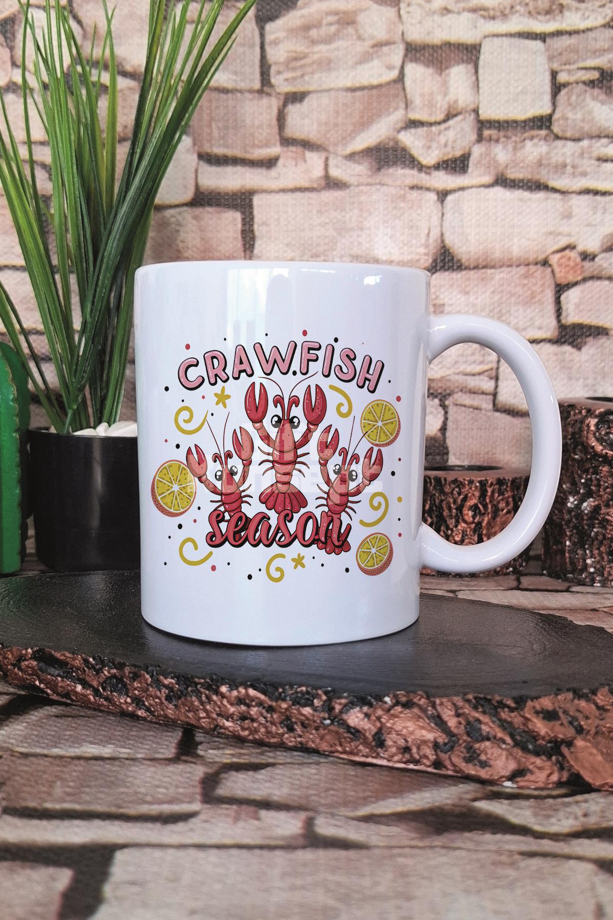 Crawfish Season Preppy Baskılı Hediyelik Kupa Bardak