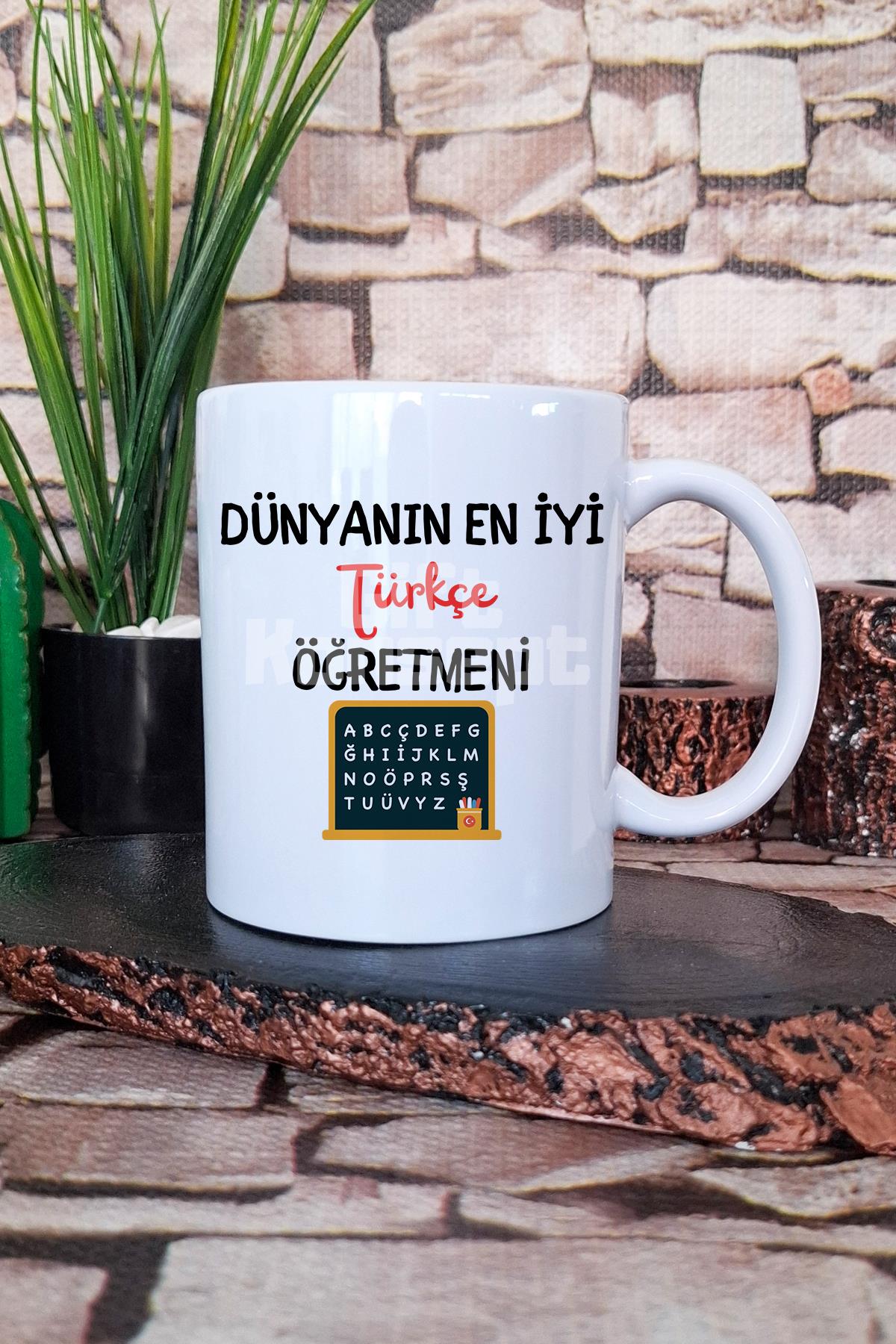 Dünyanın En İyi Türkçe Öğretmeni Baskılı Doğum Günü Öğretmenler Günü Hediye Kupa Bardak