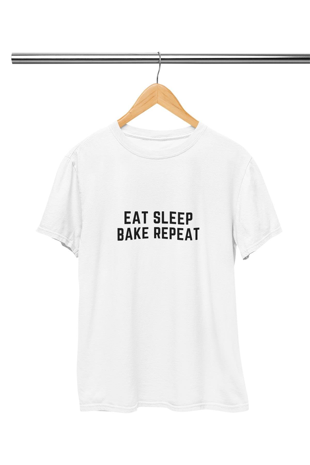 Eat Sleep Bake Baskılı T Shirt