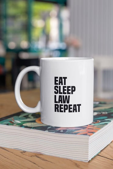 Eat Sleep Law Repeat Baskılı Kupa Bardak
