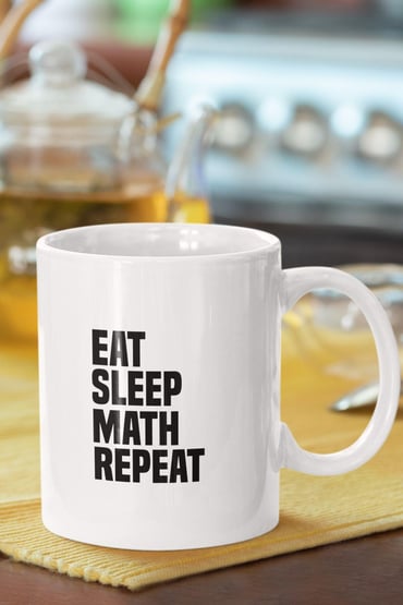 Eat Sleep Math Repeat Baskılı Kupa Bardak