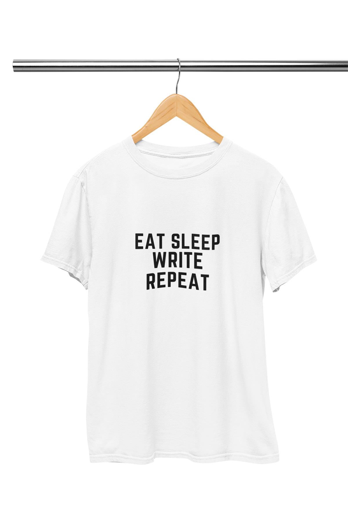 Eat Sleep Write Baskılı T Shirt