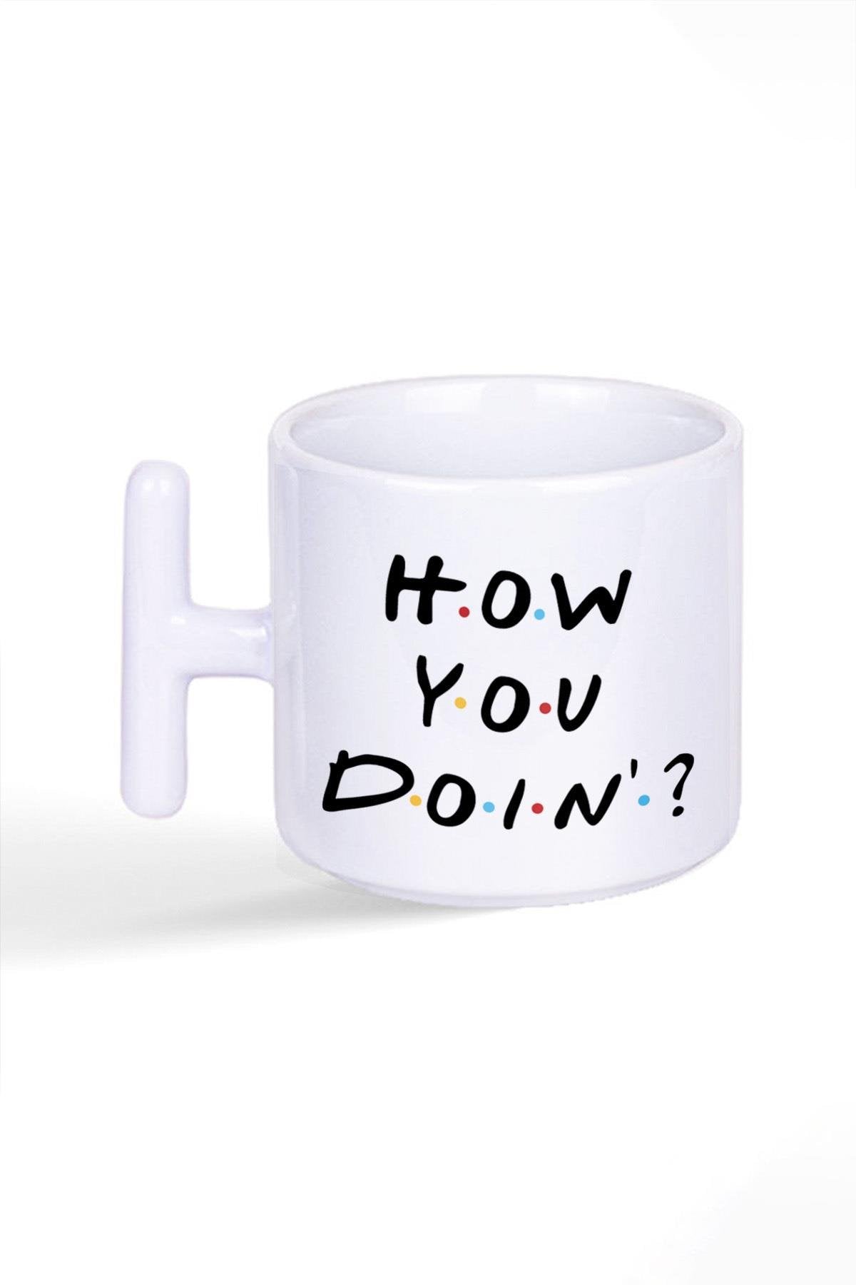 Friends Joey How You Doin Baskılı T Kulplu Latte Fincan Kupa Bardak