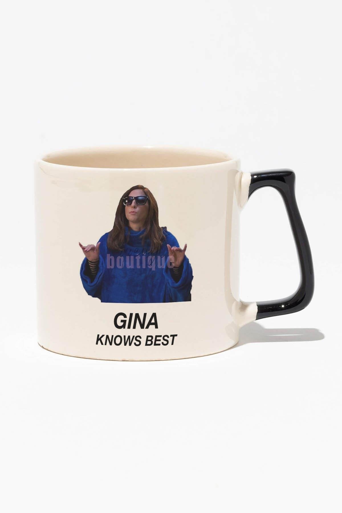 Gina Knows Best Baskılı | Brooklyn 99 Hediyelik | Siyah Kulplu Modern Seramik Kupa