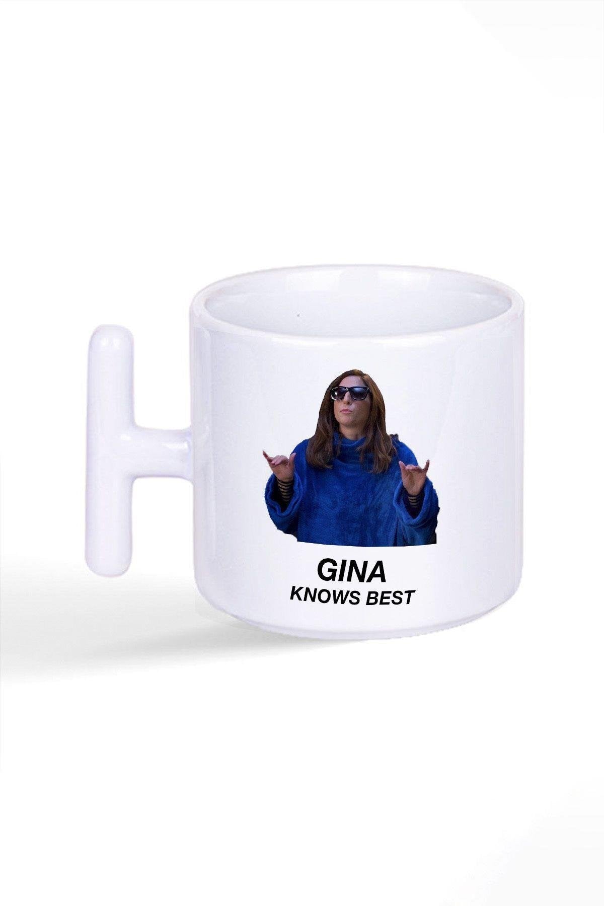 Gina Knows Best Brooklyn Nine Nine Baskılı T Kulplu Latte Fincan Kupa Bardak