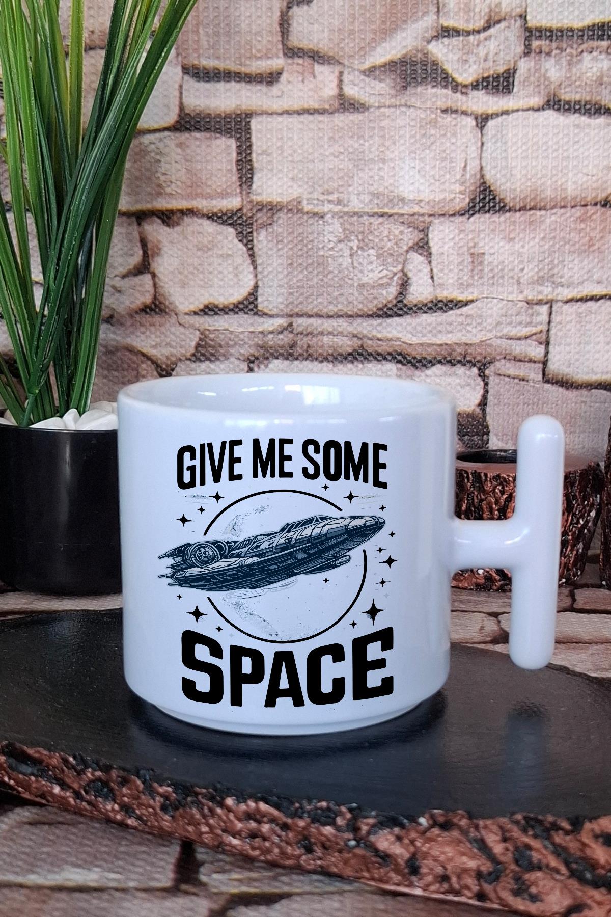 Give Me More Space 2 Daha Fazla Uzay Komik Astronot Hediye T Kulplu Latte Fincanı Kupa Bardak
