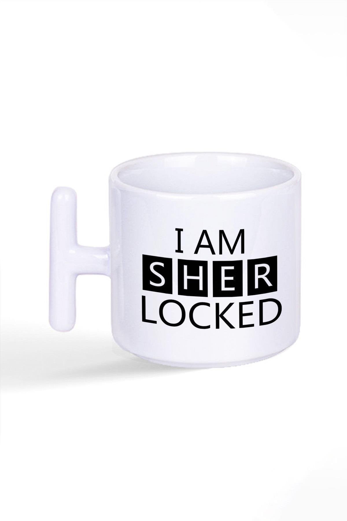 I Am Sherlocked The Woman Sherlock Baskılı T Kulplu Latte Fincan Kupa Bardak