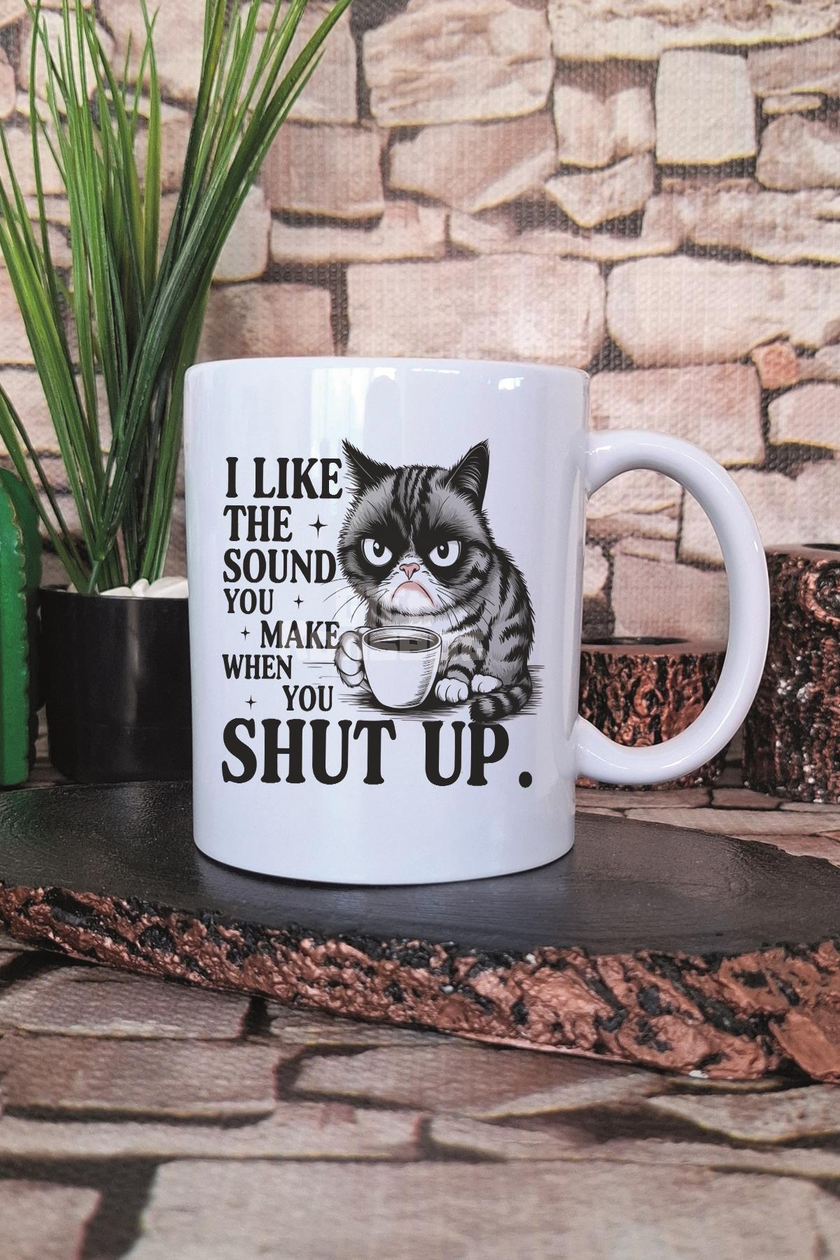 I Like The Sound You Make When You Shut Up Yazılı Komik Hediye Baskılı Kupa Bardak