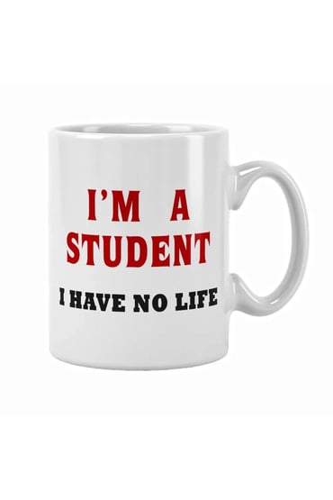 I'm A Student I Have No Lıfe Öğrenci Komik Eğlenceli Hediye Baskılı Kupa Bardak
