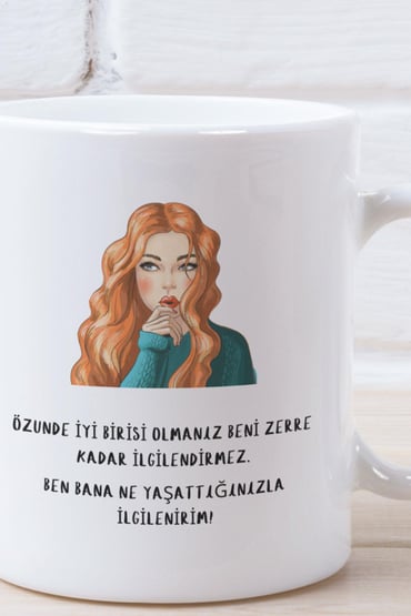 İyi Biri Olmanız Beni İlgilendirmez Baskılı Eğlenceli Giderli Hediyelik Beyaz Kupa Bardak