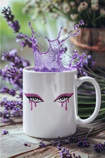 Kadın Gözleri Baskılı Kupa Bardak
