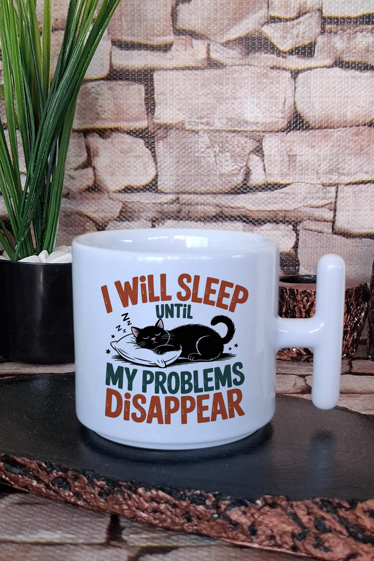 Kedi Komik Esprili Kedisever Kedi Sahibi Hediyelik Baskılı T Kulplu Latte Fincanı Kupa Bardak