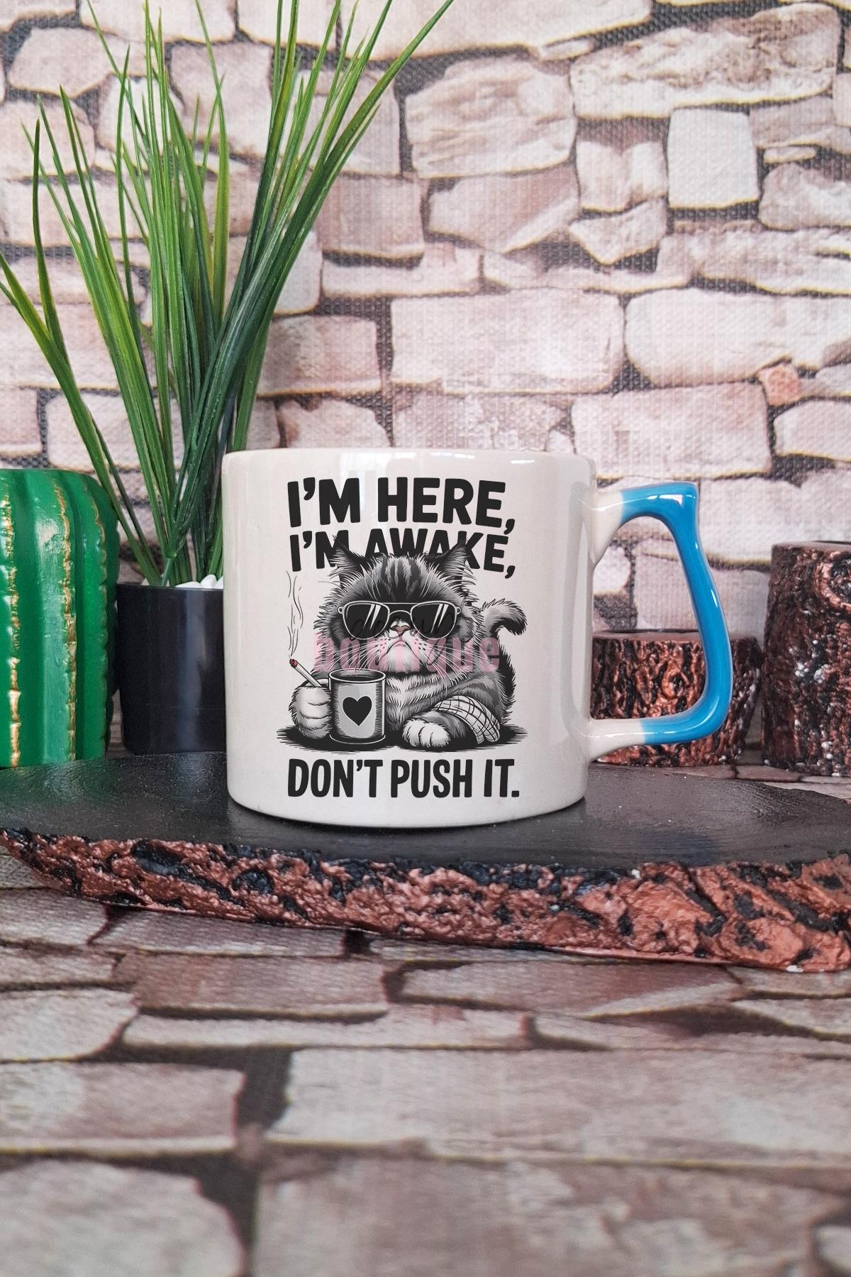 Kedi Komik Gurme Esprili Kedisever Kedi Sahibi Lezzet Düşkünü Hediyelik Kulplu Kupa Bardak