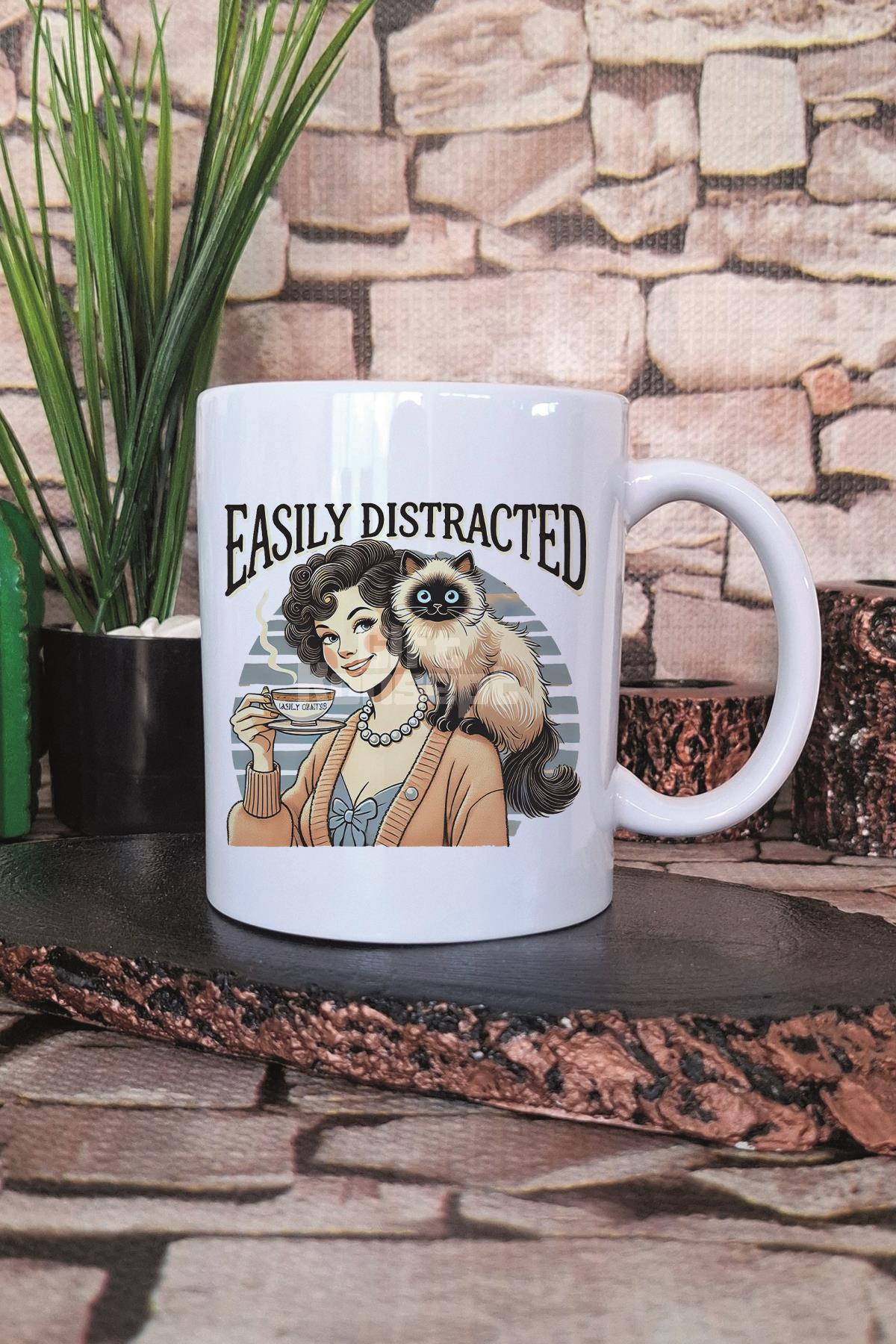 Kedi Komik Sakar Esprili Kedisever Kedi Sahibi Beceriksiz Hediye Baskılı Kupa Bardak