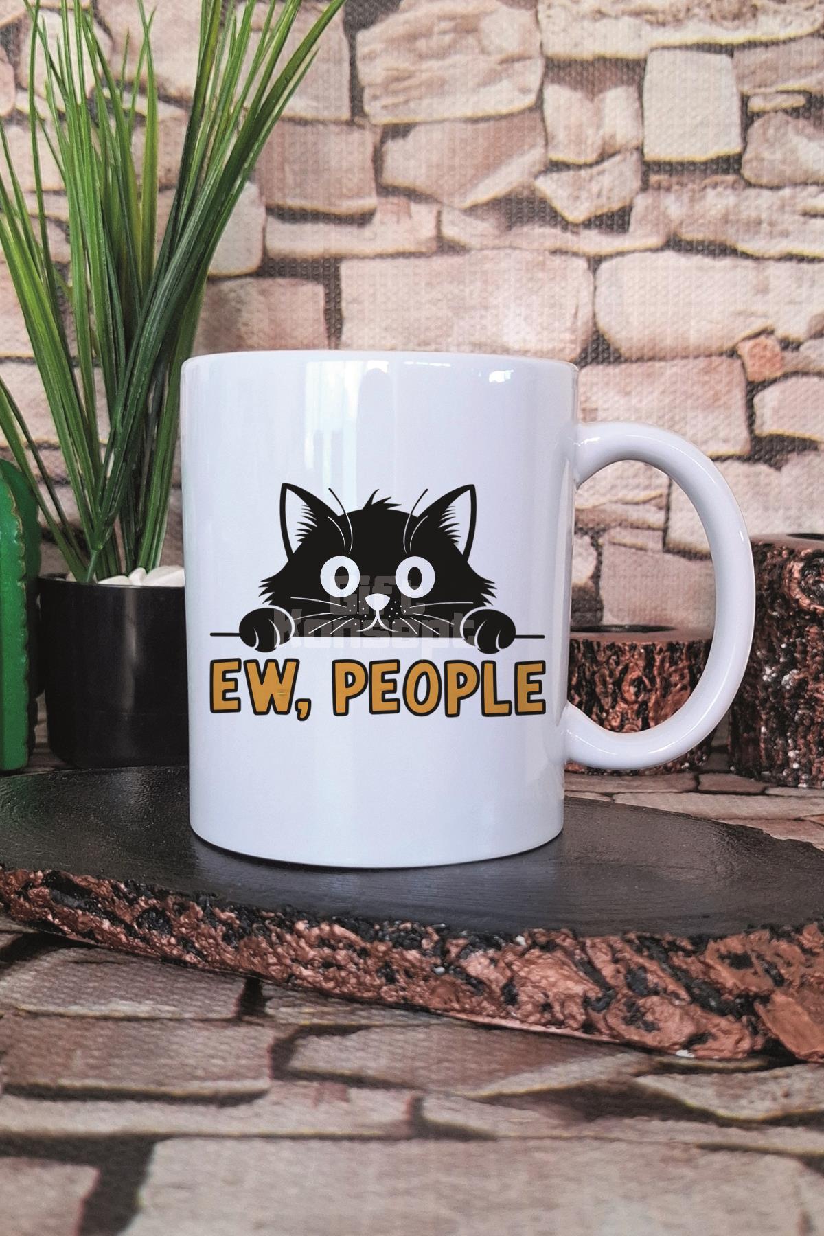 Kedi Komik Uykucu Esprili Kedisever Kedi Sahibi Uykulu Hediye Baskılı Kupa Bardak