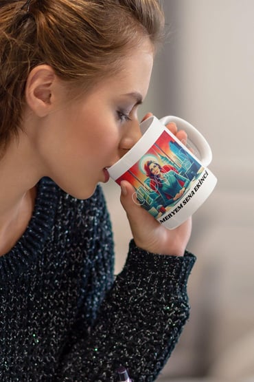 Kişiselleştirilebilir Müdür, Patron, CEO, İş Kadını, İş İnsanı Baskılı Hediyelik Beyaz Kupa Bardak