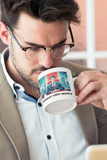 Kişiselleştirilebilir Müdür, Patron, CEO, İş Adamı, İş İnsanı Baskılı Hediyelik Beyaz Kupa Bardak