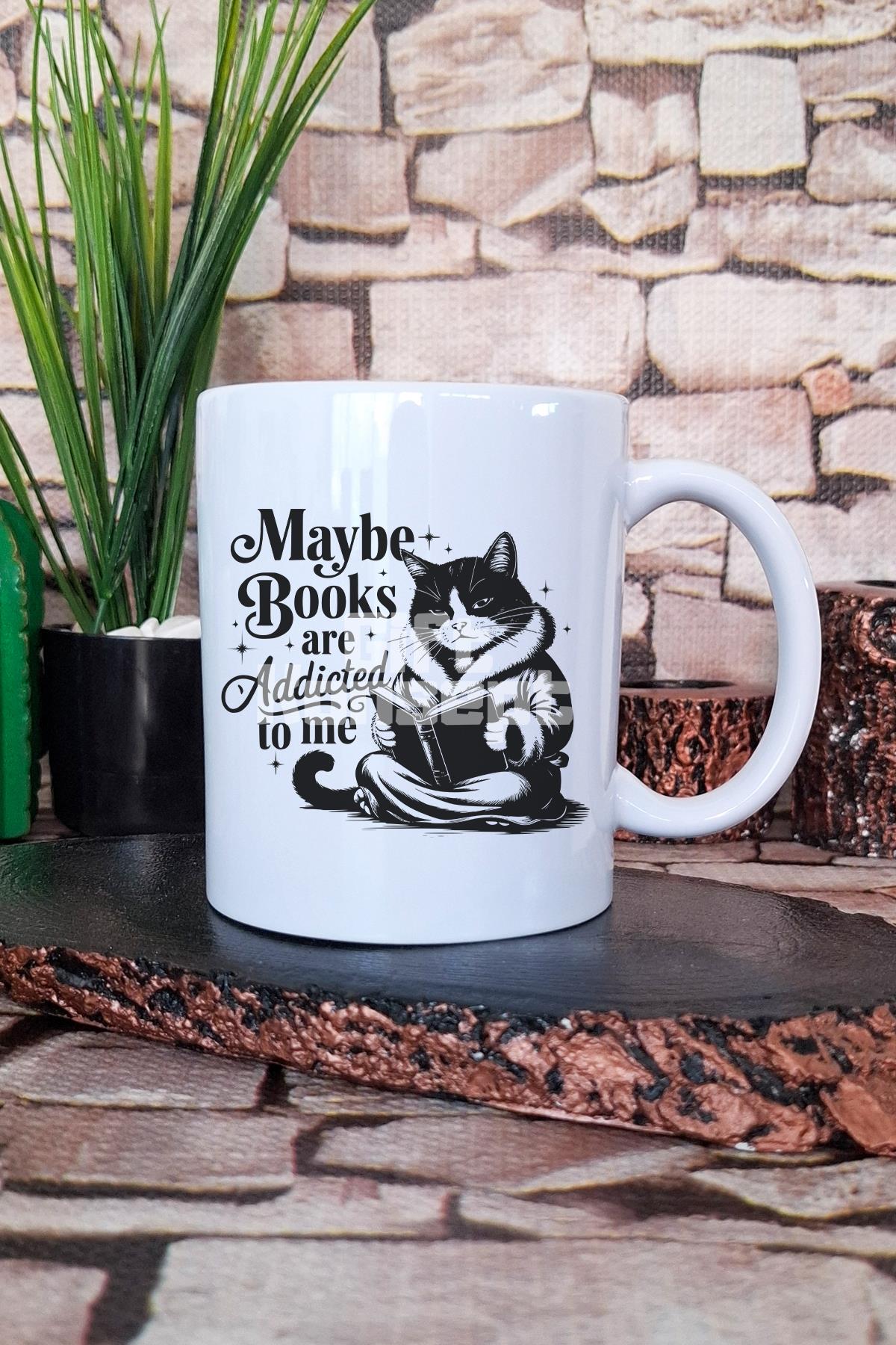 Leaving Reality Entering Fiction Yazılı Kitap Dünyası Hediye Baskılı Kupa Bardak