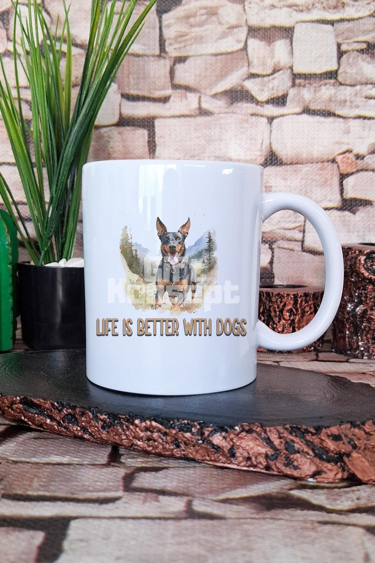Life Is Ruff Komik Köpek Hayatı Hediyelik Baskılı Çay Kahve Sunum Kupa Bardak