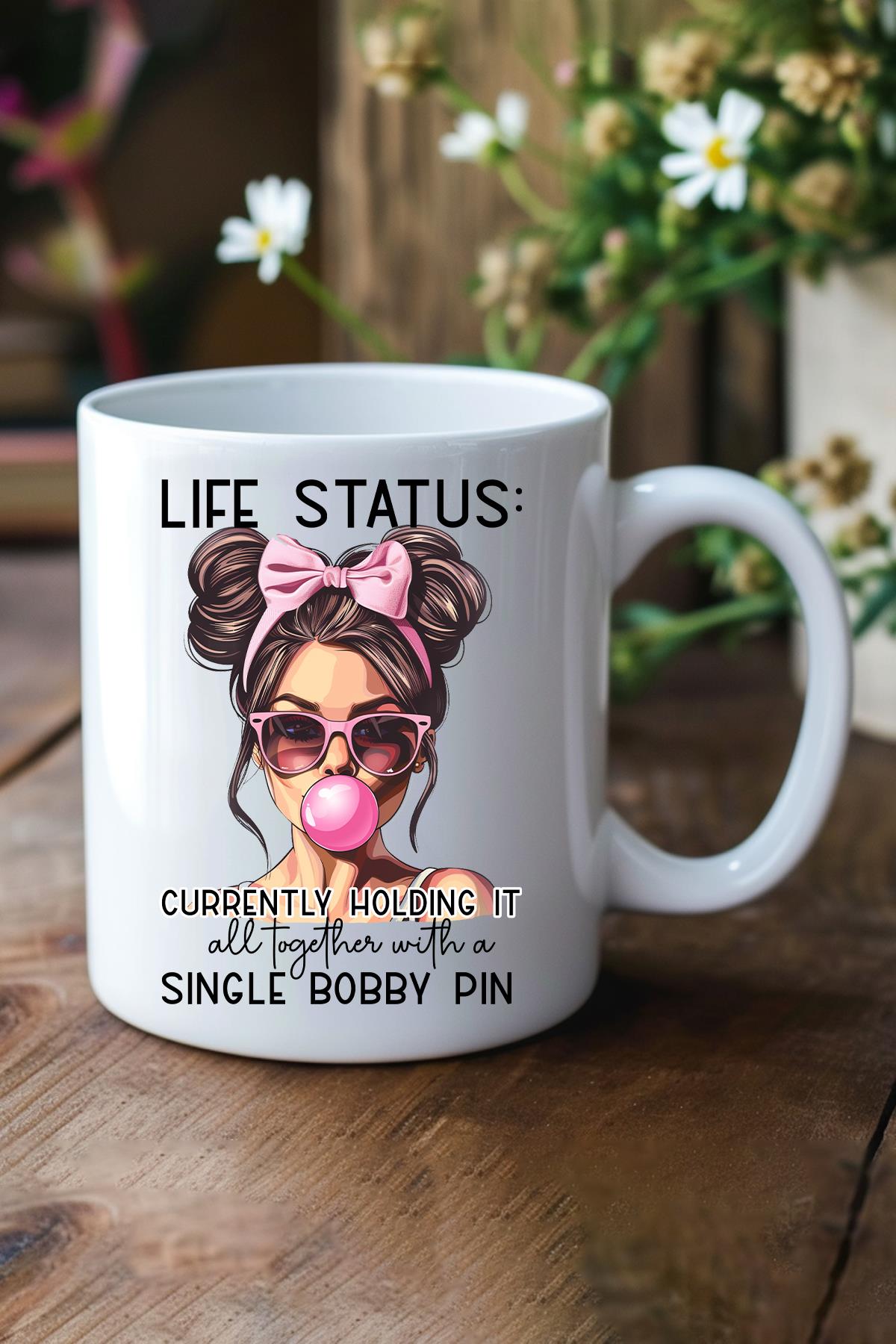 Life Status Baskılı Hediyelik Kupa Bardak