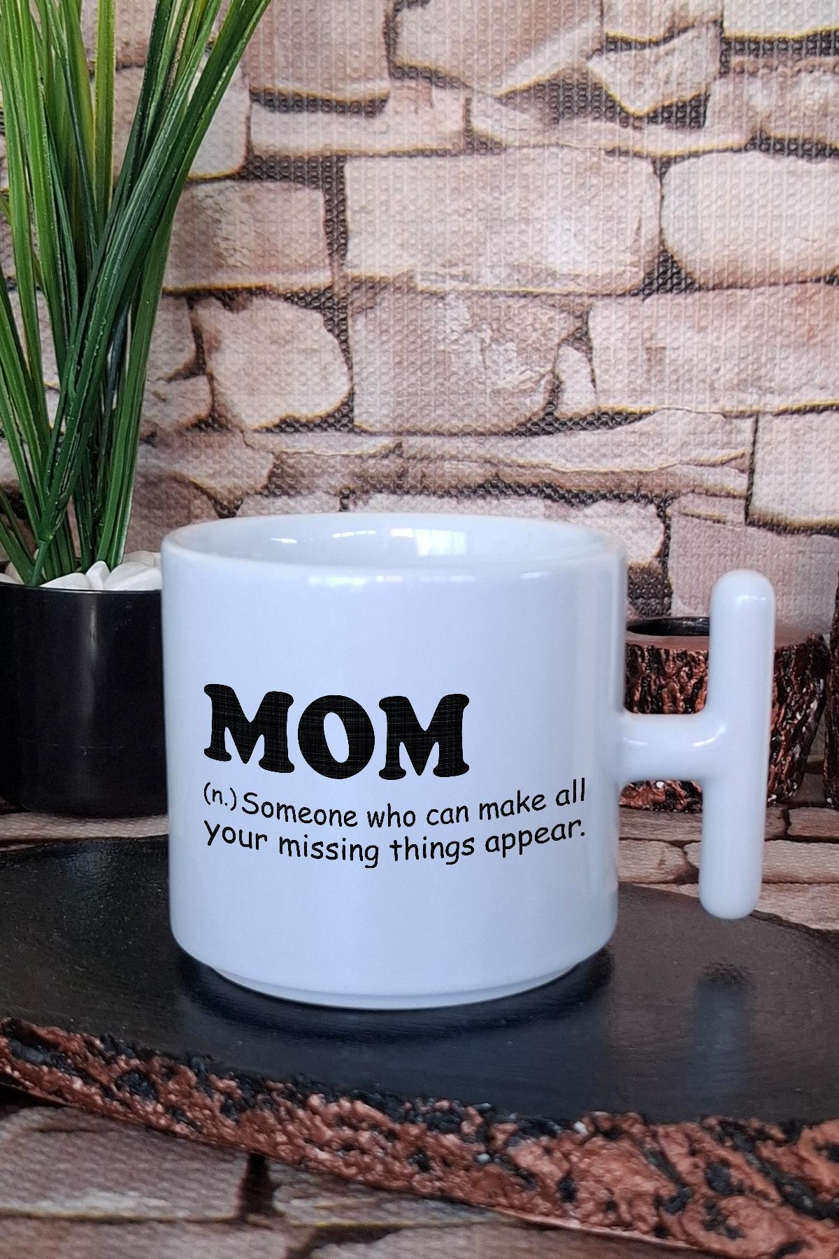 Mom Noun Definition Baskılı Anneler Günü Hediyelik T Kulplu Latte Fincanı Kupa Bardak