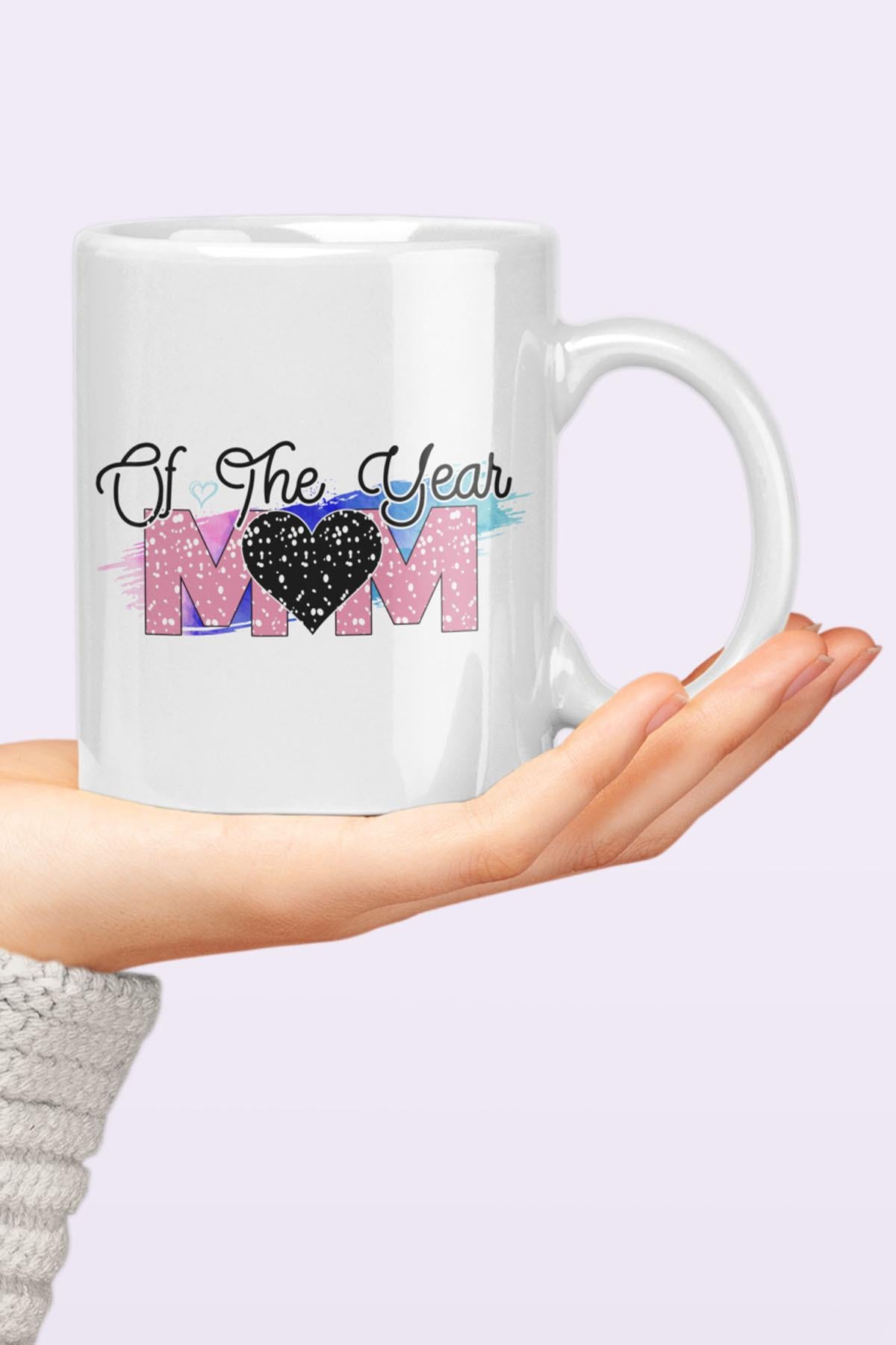 Mom Of The Year No:2 Baskılı Anneler Günü Doğum Günü Anneye Hediye Kupa Bardak