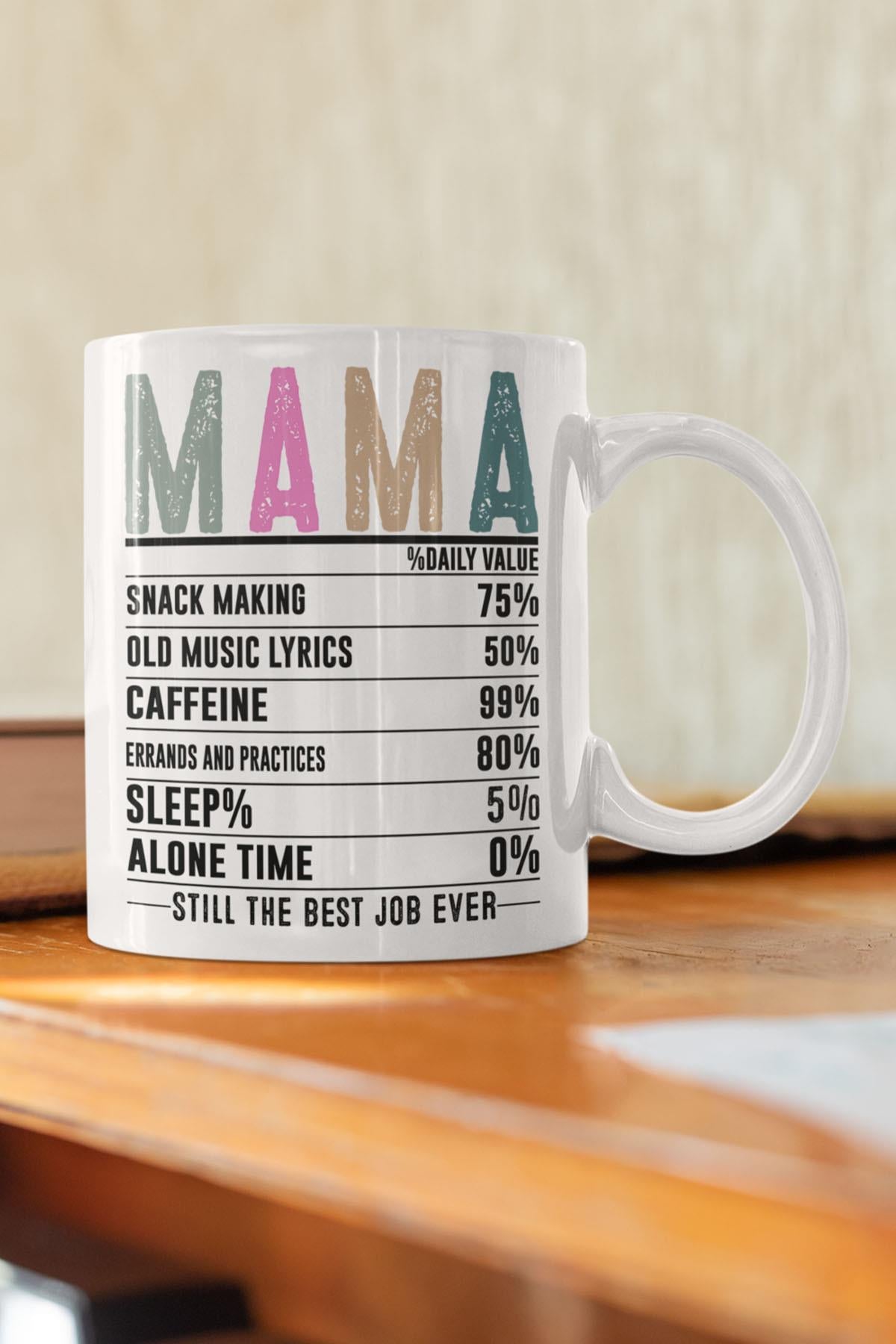 Mother Besin Tablosu Baskılı Anneler Günü Doğum Günü Anneye Hediye Kupa Bardak