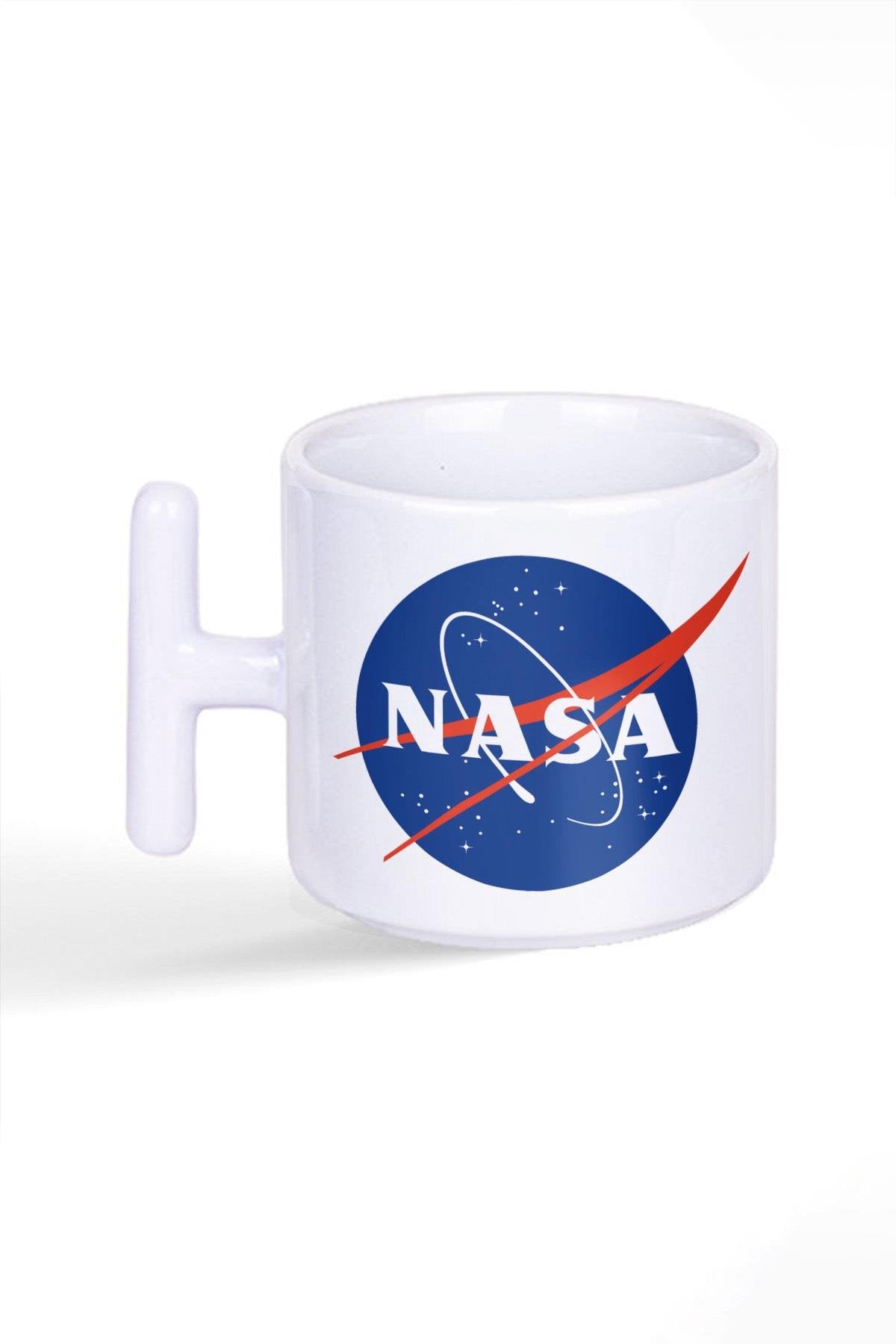 Nasa Uzay Temalı Baskılı T Kulplu Latte Fincan Kupa Bardak