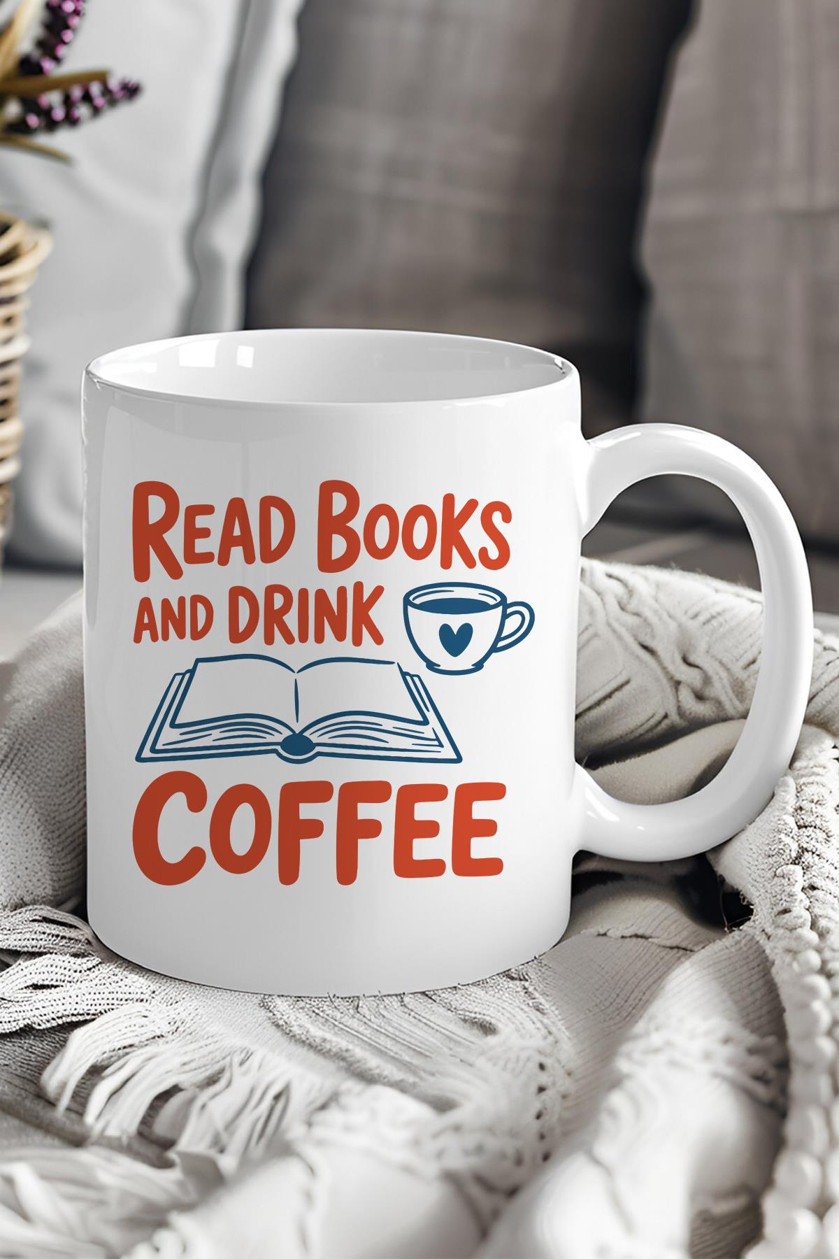 Read Books And Coffee No:2 Baskılı Hediyelik Kupa Bardak