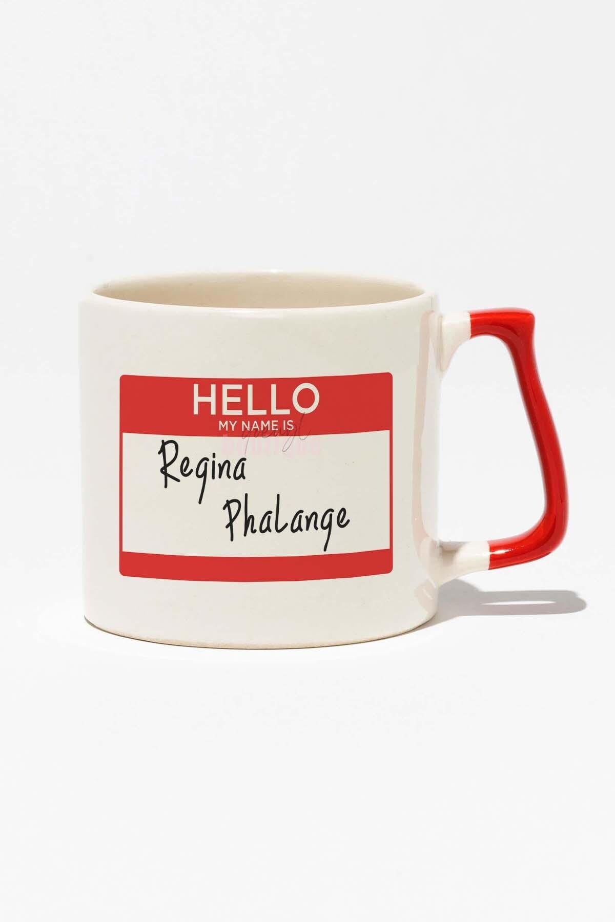 Regina Phalange Phoebe Buffay Friends Baskılı Kırmızı Kulplu Modern Seramik Kupa