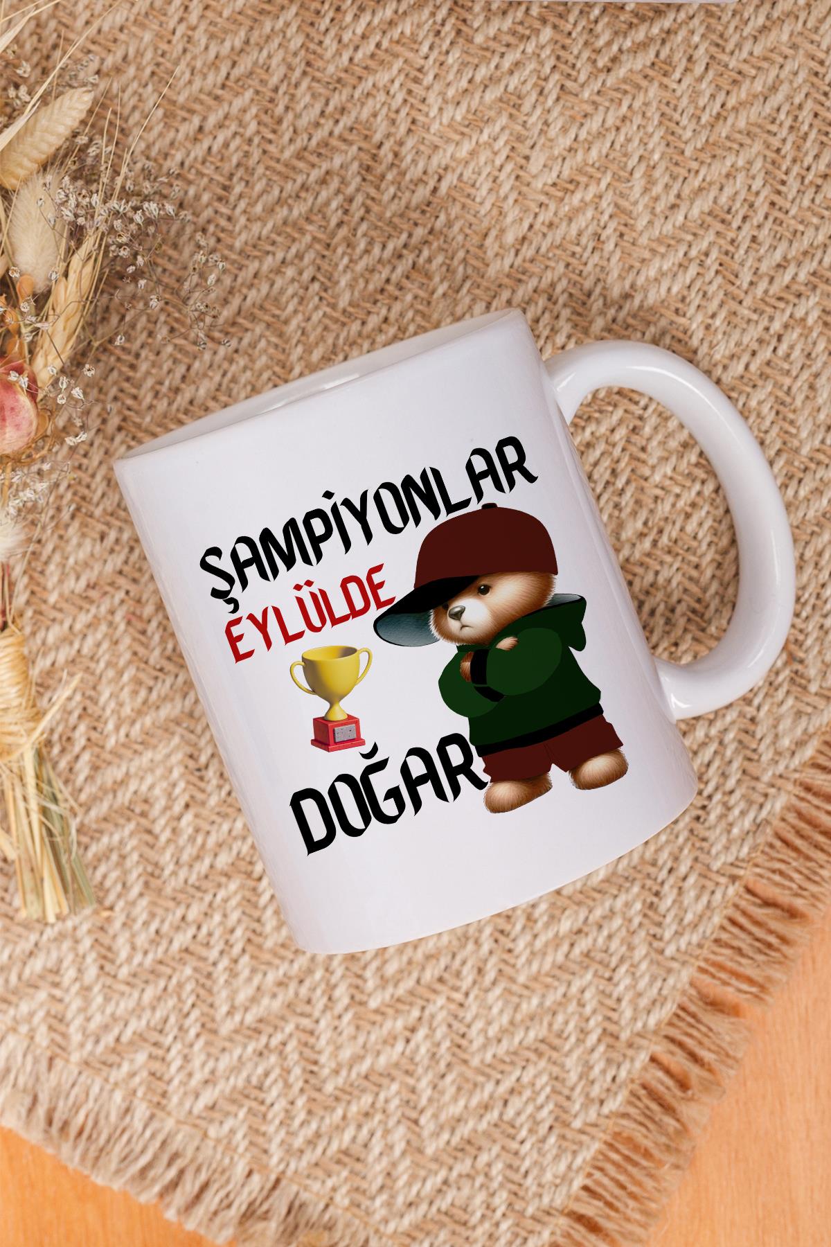 Şampiyonlar Eylülde Doğar Baskılı Doğum Günü Hediyelik Beyaz Kupa Bardak