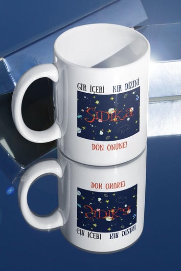 Sıdıka Dizisi Komik Sözler-2 Baskılı Hediyelik Eğlenceli Nostaljik Beyaz Kupa Bardak