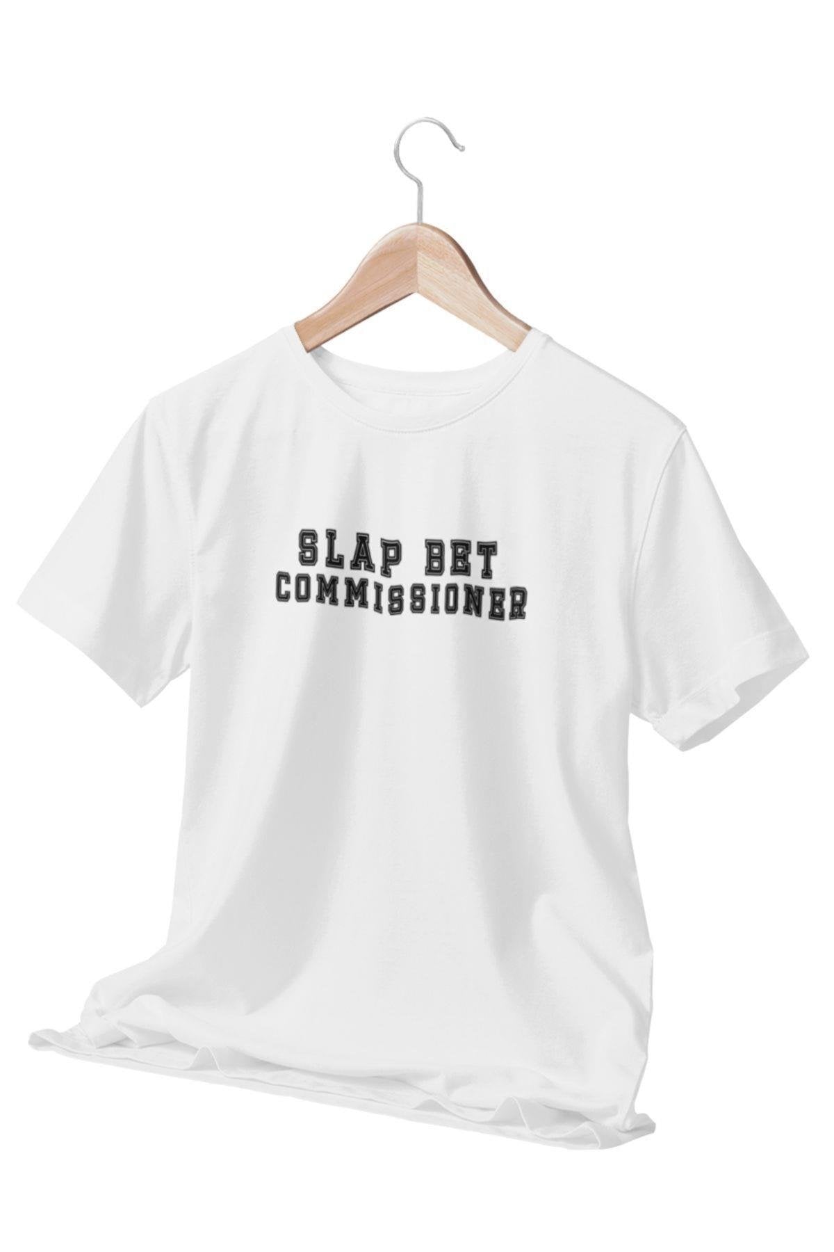 Slap Bet Commissioner How I Met Your Mother Hımym Baskılı Eğlenceli Hediyelik Beyaz Unisex T-Shirt
