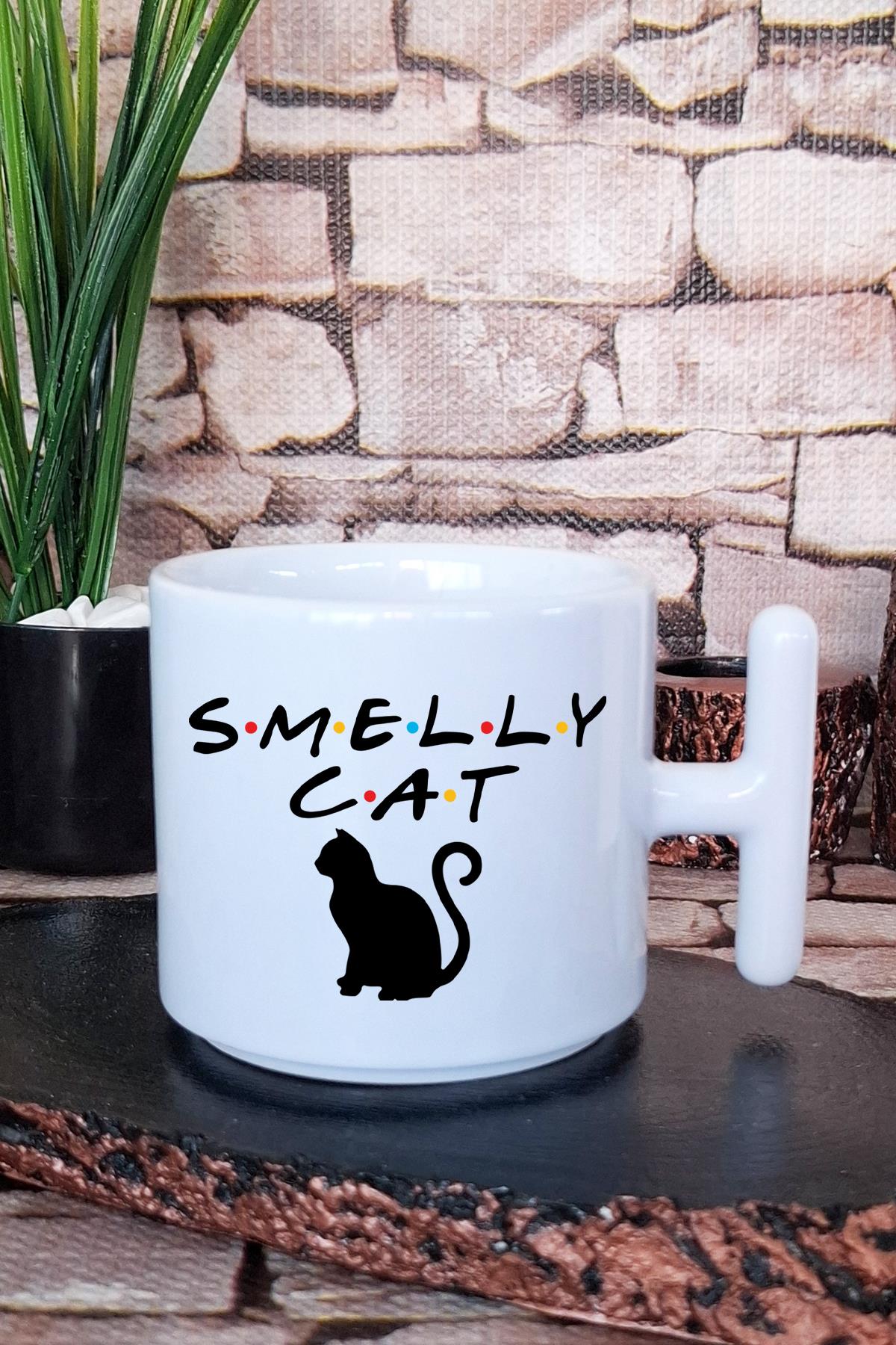 Smelly Cat Phoebe Friends Baskılı T Kulplu Latte Fincanı Kupa Bardak