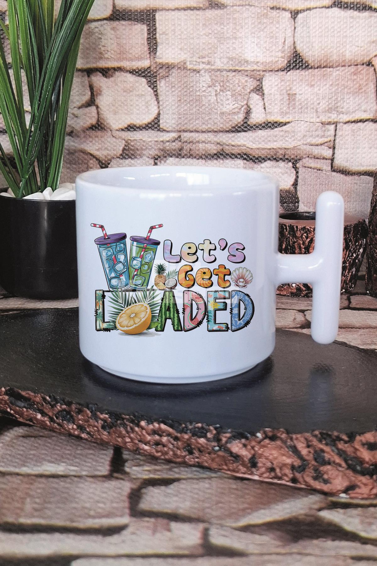 Tequila And Summer Baskılı T Kulplu Latte Fincanı Kupa Bardak