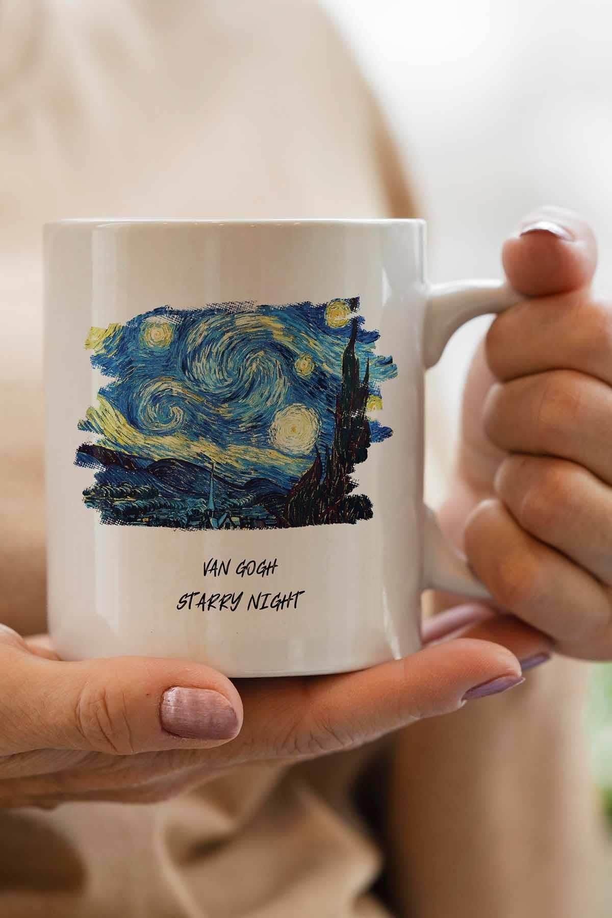 Van Gogh Temalı Starry Night Baskılı Kupa Bardak