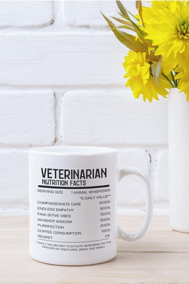 Veteriner Hekim, Veterinerlik, Veterınarıan Nutrıtıan Facts Baskılı Eğlenceli Hediyelik Kupa Bardak