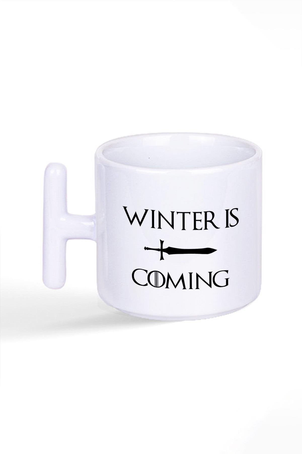 Winter Is Coming Game Of Thrones Baskılı T Kulplu Latte Fincan Kupa Bardak