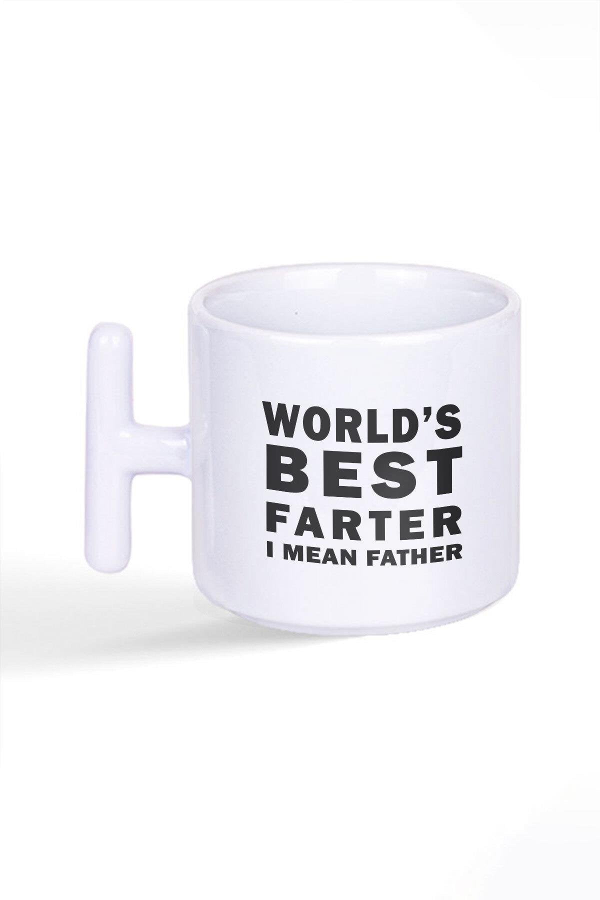 World's Best Farter I Mean Father Babalar Günü Baskılı Latte Fincanı T Kulplu Kupa Bardak