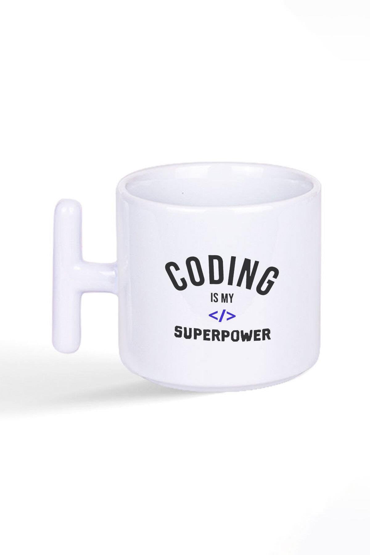 Yazılımcı Mühendis Hediye Baskılı Latte Fincanı T Kulplu Kupa Bardak